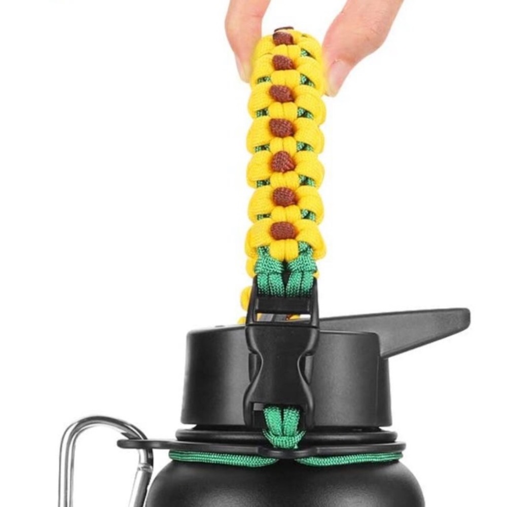 Sunflower Hydro Flask Paracord Safety Handle